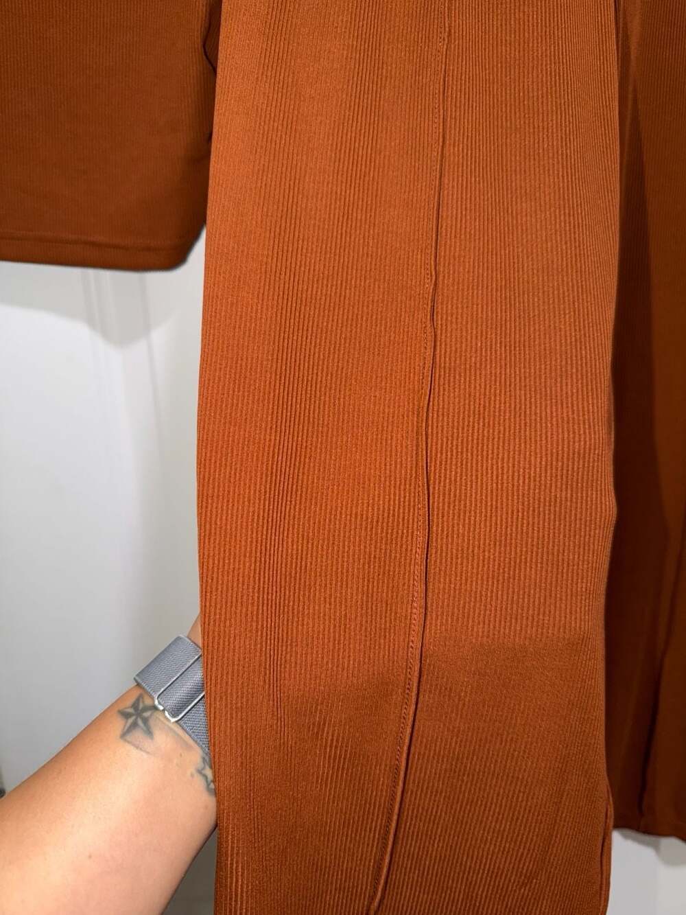 BTFBM Women 2 Piece Ribbed Knit Set Rust Medium - Picture 2 of 6